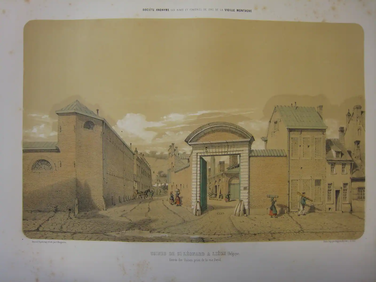 Historical view of the Saint-Léonard factory in Liège